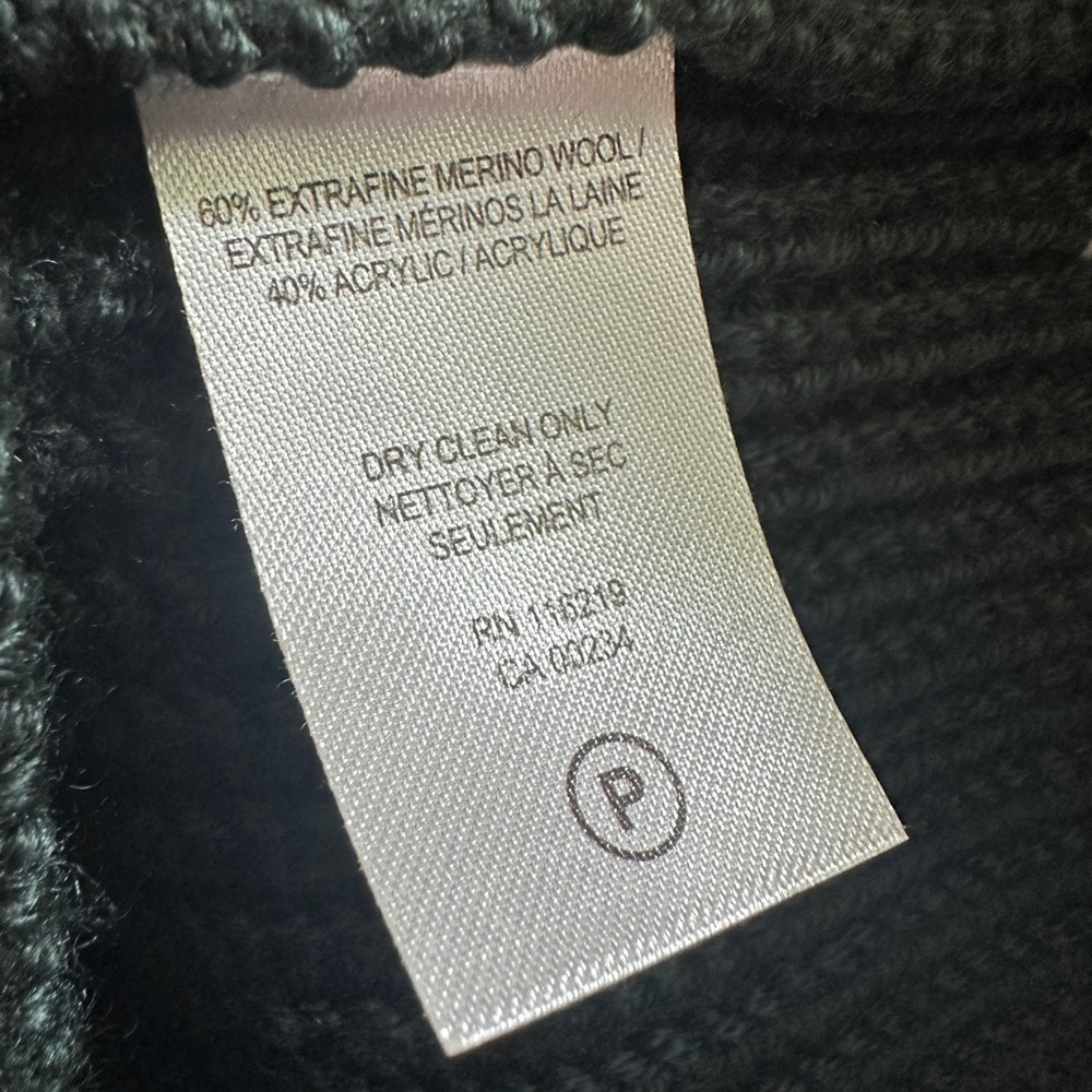 Steven Alan Merino Wool Women’s Medium Dark Green Crewneck Chunky Knit Sweater - Picture 3 of 5